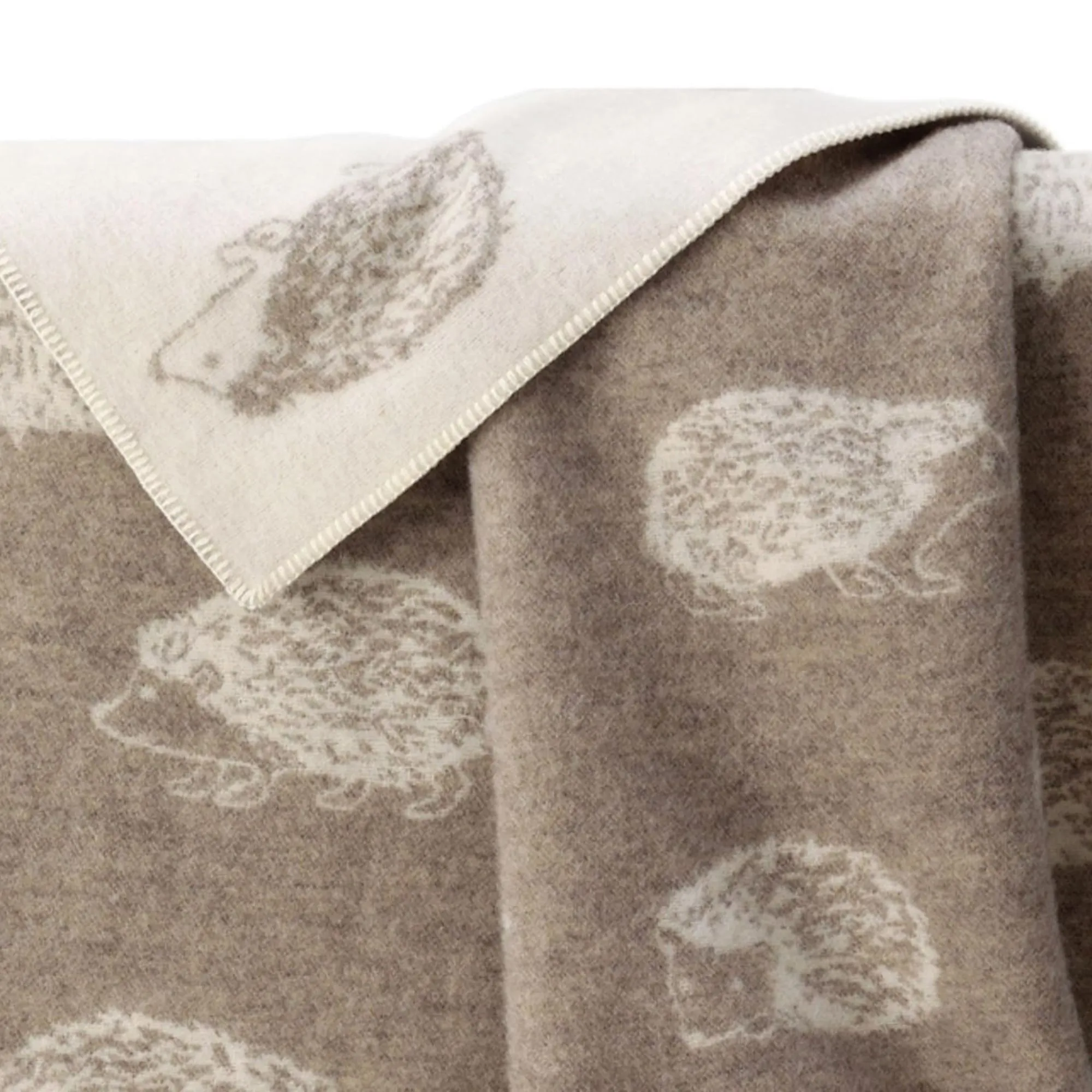 Hedgehog Wool Blanket B160027 Jj Textile Edge Hedgehog Wool Blanket B160027 Jj Textile Edge