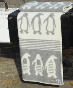 Penguin Midi Wool Blanket Sb160008 Jj Textile Detail 2