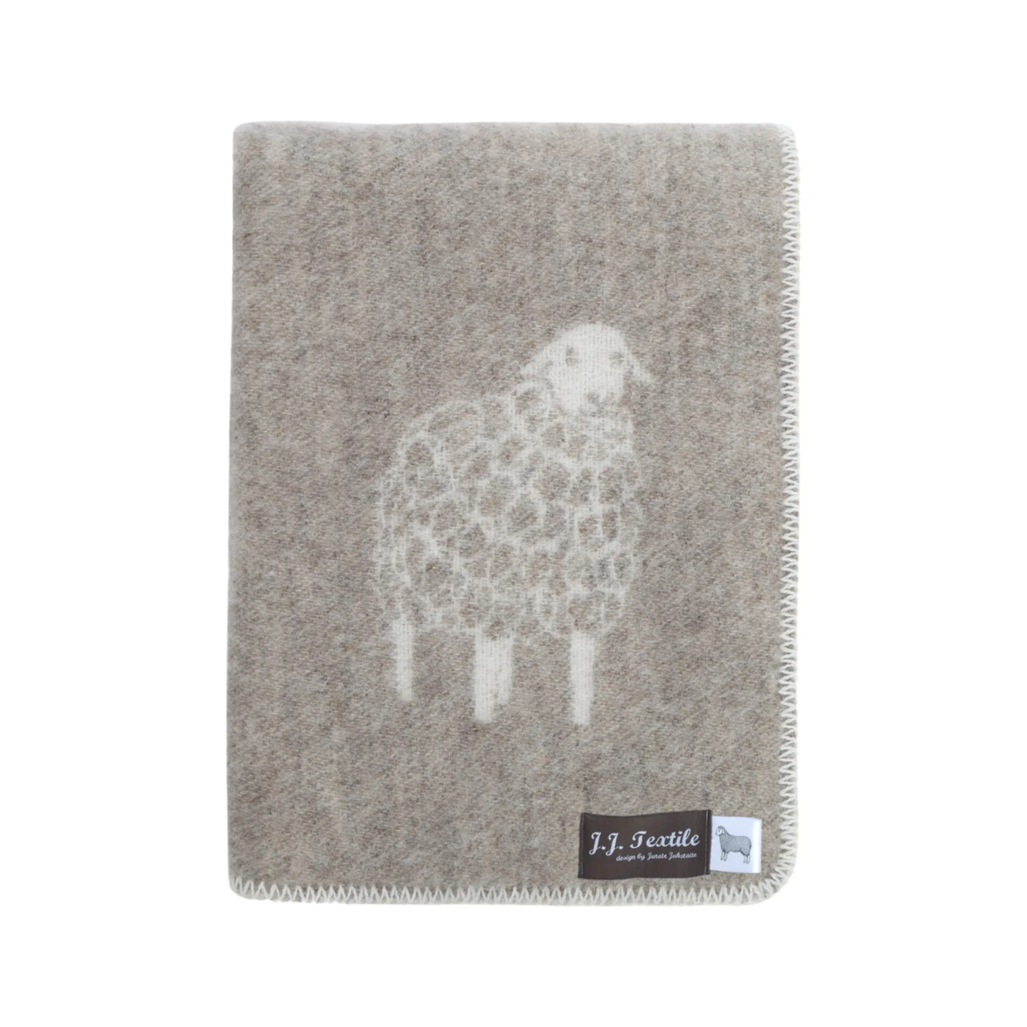 Beige Mima Midi Medium Wool Blanket Sb190016 Jj Textile Folded Beige Mima Midi Medium Wool Blanket Sb190016 Jj Textile Folded