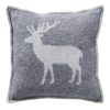 Grey Deer Cushion Cover Front - JJ Textile