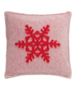Red Snowflake Cushion Cover Back - JJ Textile