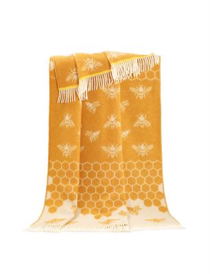 Mustard Bee Throw - JJ Textile