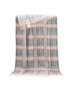 Grey And Pink Mika Throw - JJ Textile