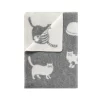 Grey Cat Midi Wool Blanket Sb200018 Jj Textile