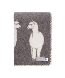 Solid Brown Alpaca Blanket Folded - JJ Texitle