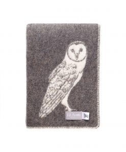 Solid Brown Owls Blanket Folded - JJ Textile