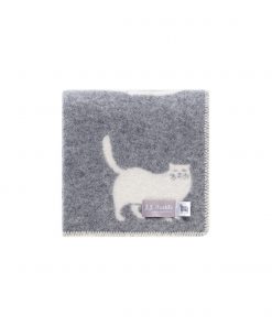 Grey Cat Little Blanket Folded - JJ Textile