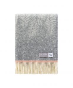 Grey Fern Throw Folded - JJ Textile