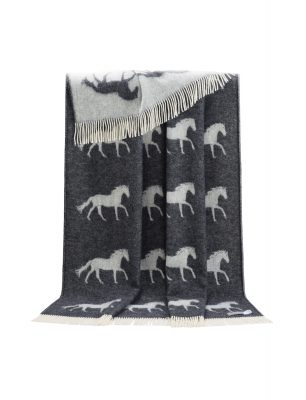 Dark Grey Horse Throw - JJ Textile