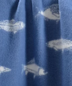 Fish Wool Blanket B210049 Jj Textile Detail