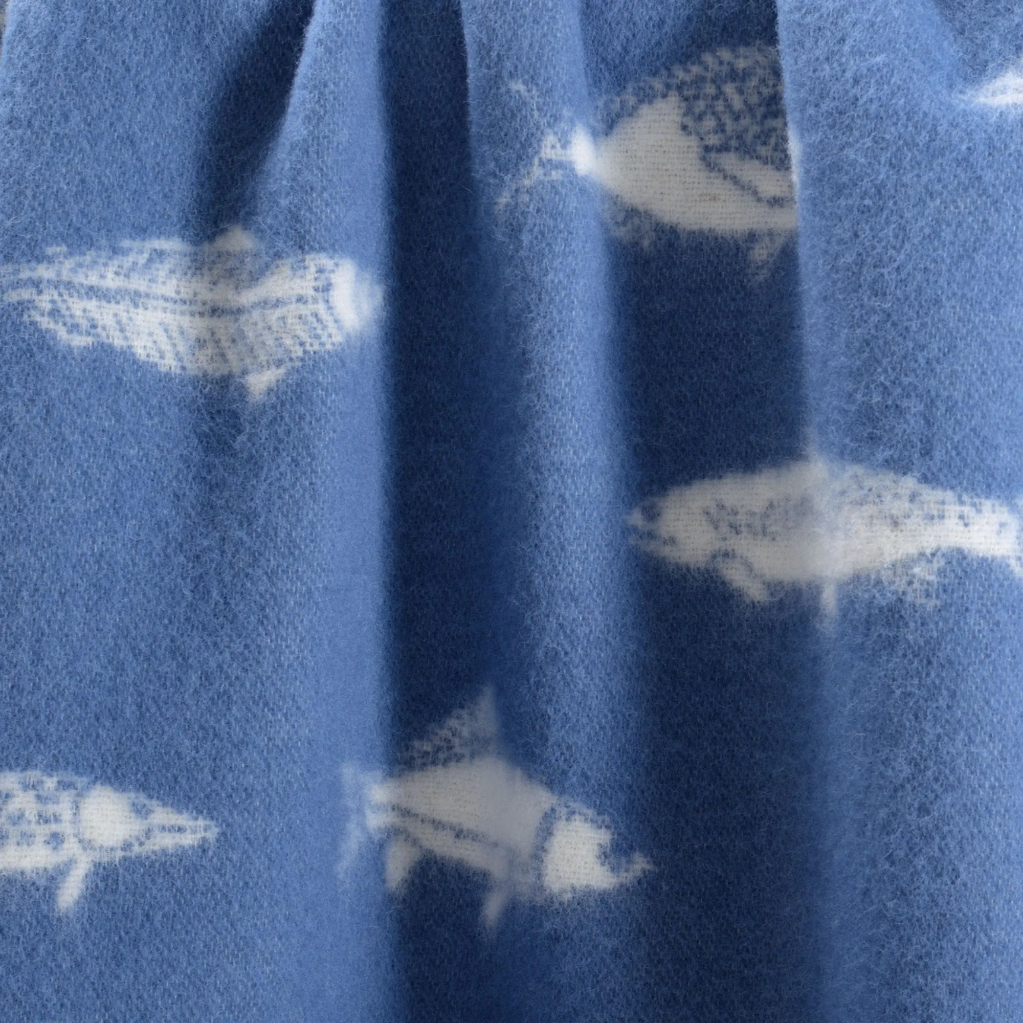 Fish Wool Blanket B210049 Jj Textile Detail Fish Wool Blanket B210049 Jj Textile Detail