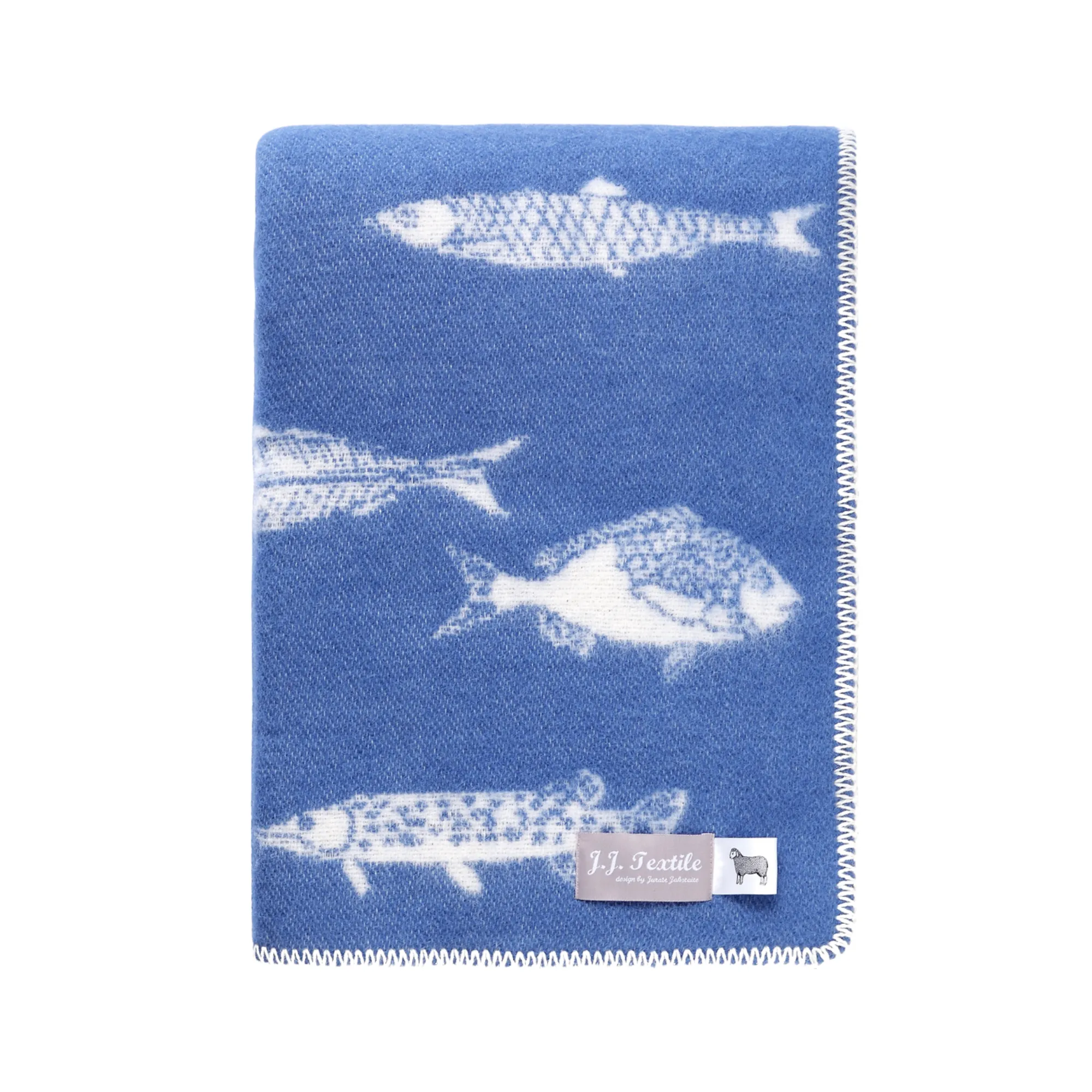 Fish Wool Blanket B210049 Jj Textile Folded Fish Wool Blanket B210049 Jj Textile Folded