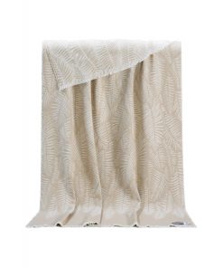Beige Fern Cotton Blanket Jj Textile