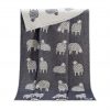 Dark Grey Mima Sheep Cotton Blanket Jj Textile