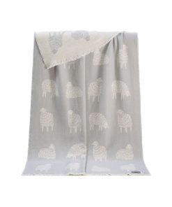 Light Grey Mima Sheep Cotton Blanket Jj Textile