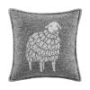 Sheep Mima Soft Grey Cushion Cover Front - JJ Textile