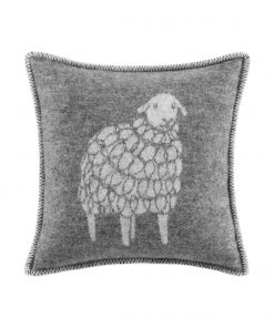 Sheep Mima Soft Grey Cushion Cover Front - JJ Textile