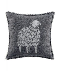 Sheep Mima Soft Black Cushion Cover Front J.j. Textile
