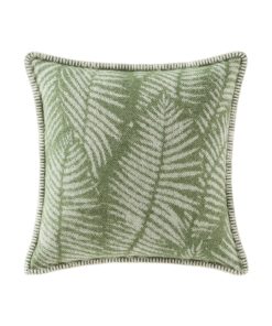 Green Fern Wool Cushion Cover Back Jj Textile