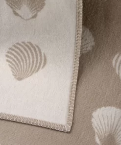 Seashells Large Recycled Cotton Blanket Ctb230003 Jj Textile Edge
