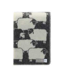 Soft Black Herd Blanket Folded - JJ Textile