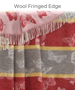 Butterfly Stripe Wool Throw Thl240010 Edge