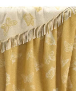 Butterfly Wool Throw Thl240010 Jj Textile Edge