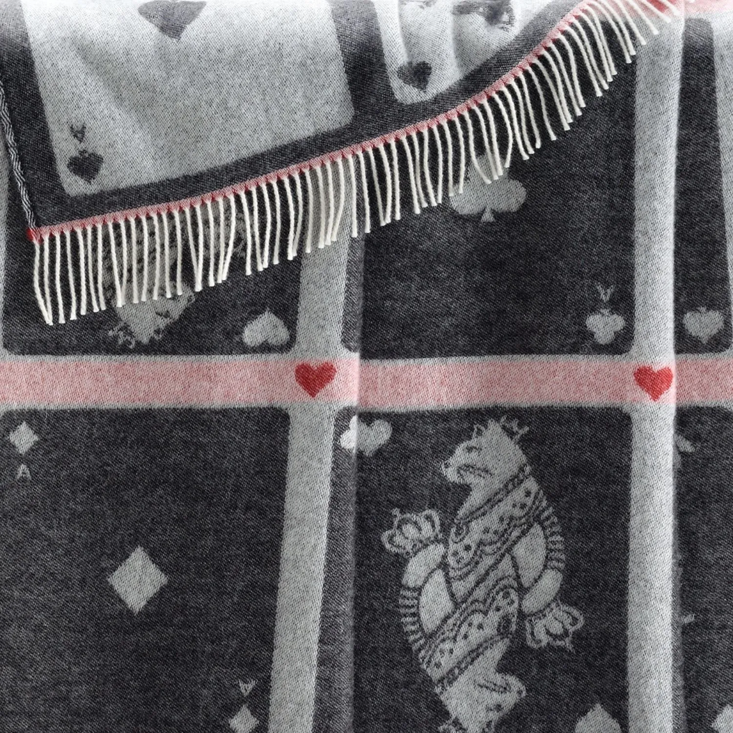 Playing Cards Wool Throw Thl240001 Edge Playing Cards Wool Throw Thl240001 Edge