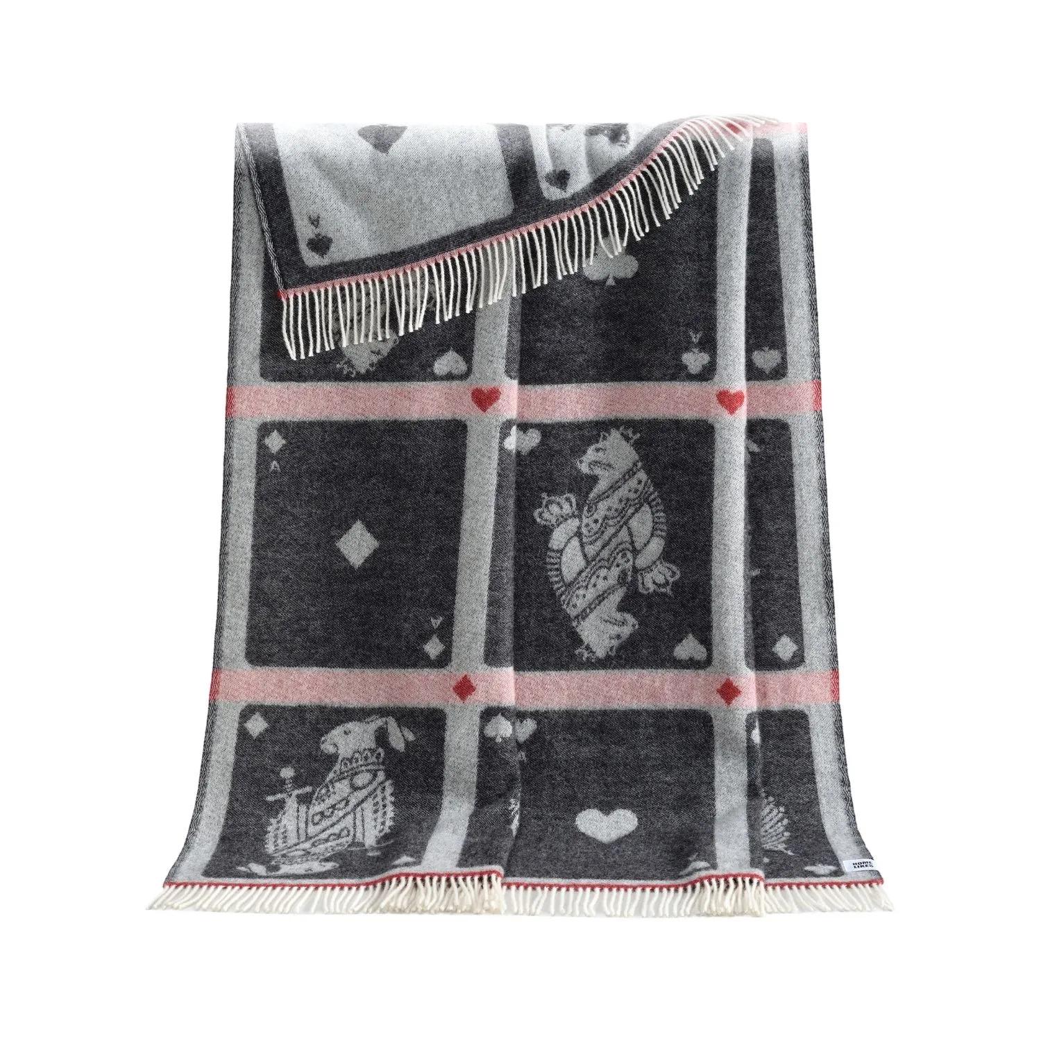 Playing Cards Wool Throw Thl240001 Jj Textile Playing Cards Wool Throw Thl240001 Jj Textile