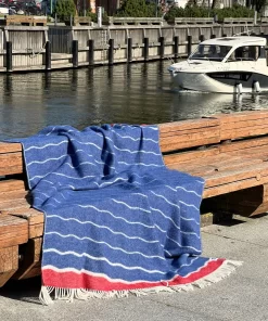 Waves Wool Throw Thl240014 Jj Textile Detail