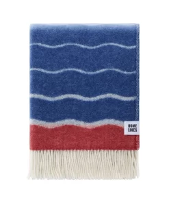 Waves Wool Throw Thl240014 Jj Textile Folded