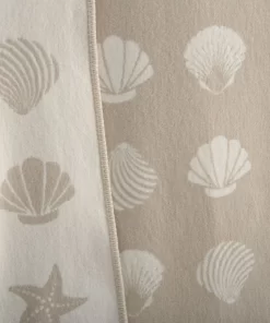Seashells Recycled Cotton Blanket Ctb230005 Jj Textile Detail