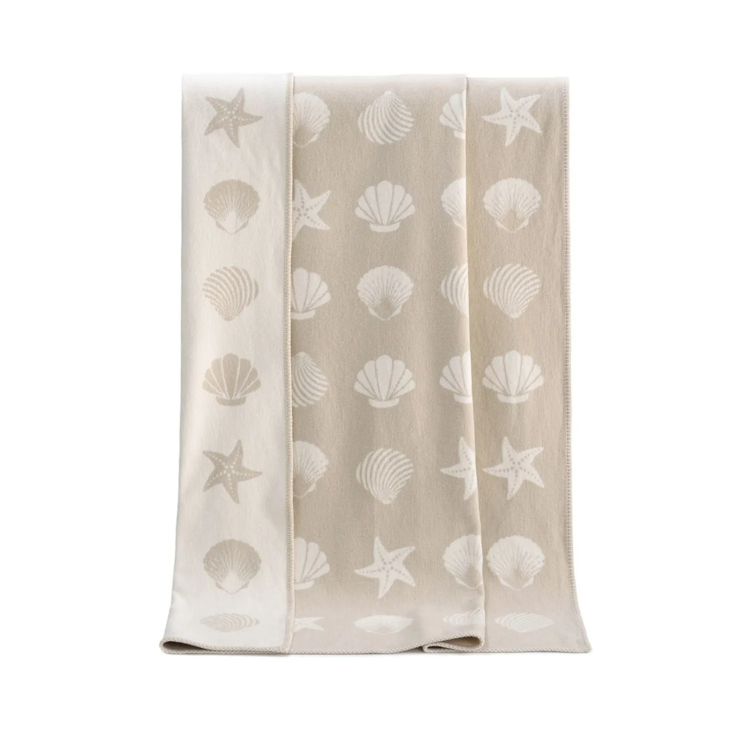 Seashells Recycled Cotton Blanket Ctb230005 Jj Textile Seashells Recycled Cotton Blanket Ctb230005 Jj Textile