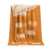 Orange Cat Wool Throw Jj Textile