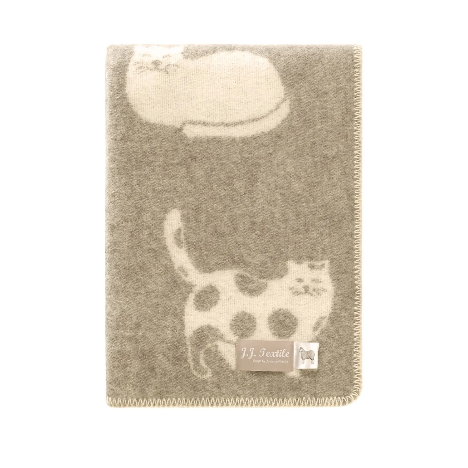 Brown Cat Midi Wool Blanket Sb260030 Jj Textile Folded Brown Cat Midi Wool Blanket Sb260030 Jj Textile Folded