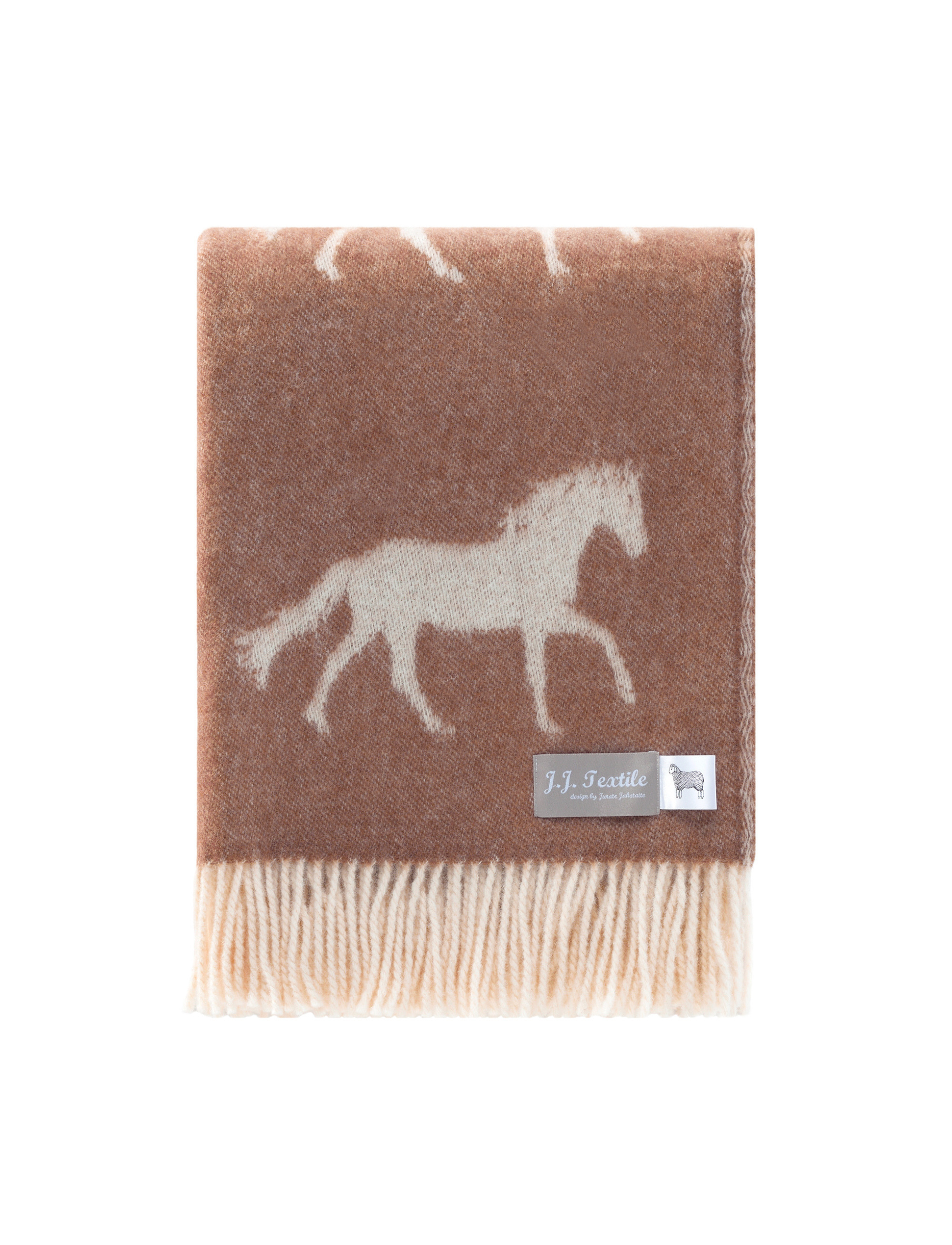 Rust Horse Throw Folded Rust Horse Throw Folded