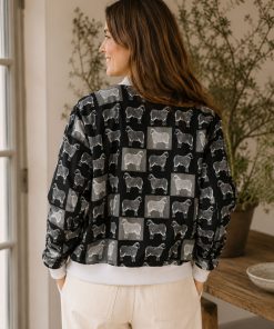 Sheep Denim Bomber Jacket - Back