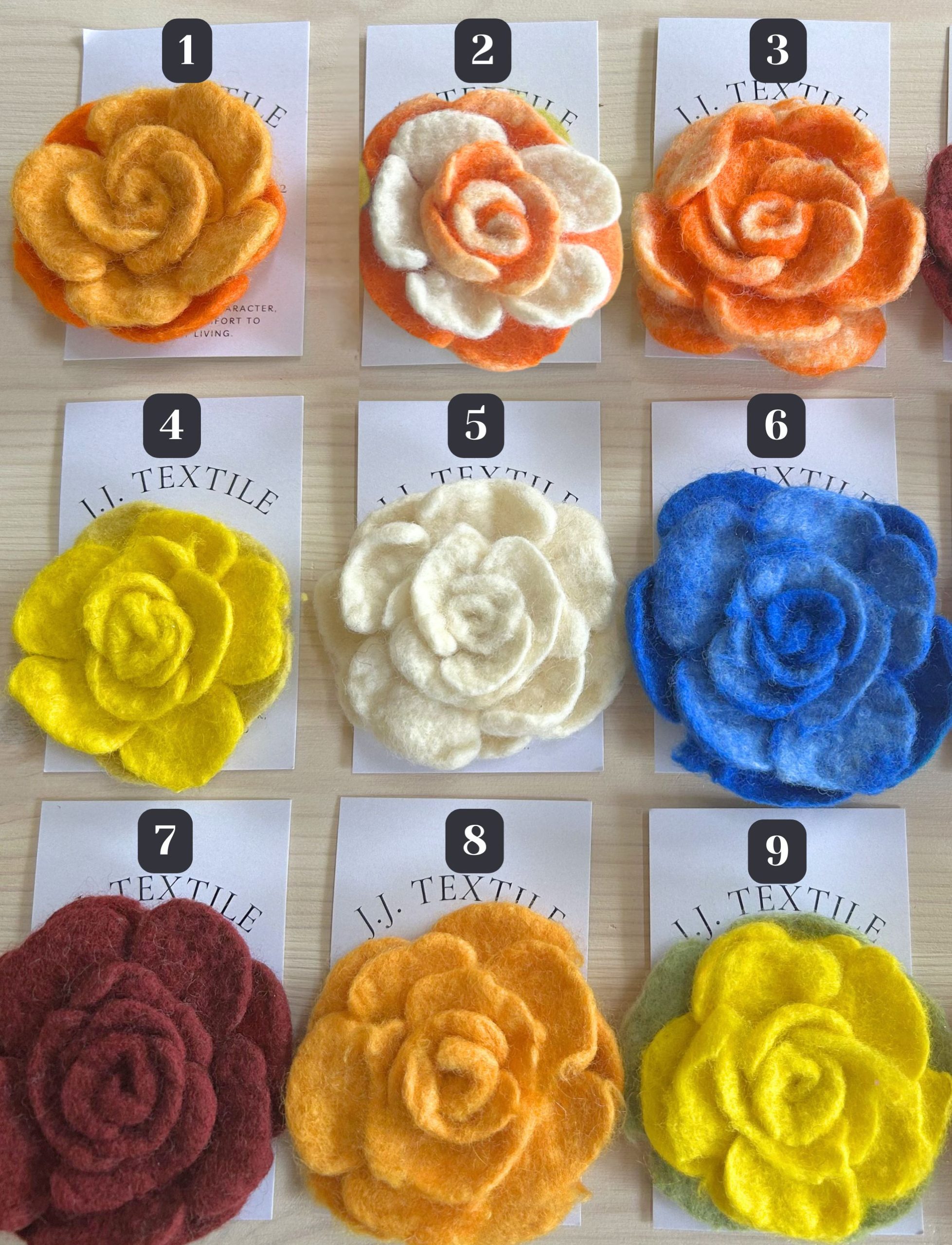 Flower Pin Colours Flower Pin Colours