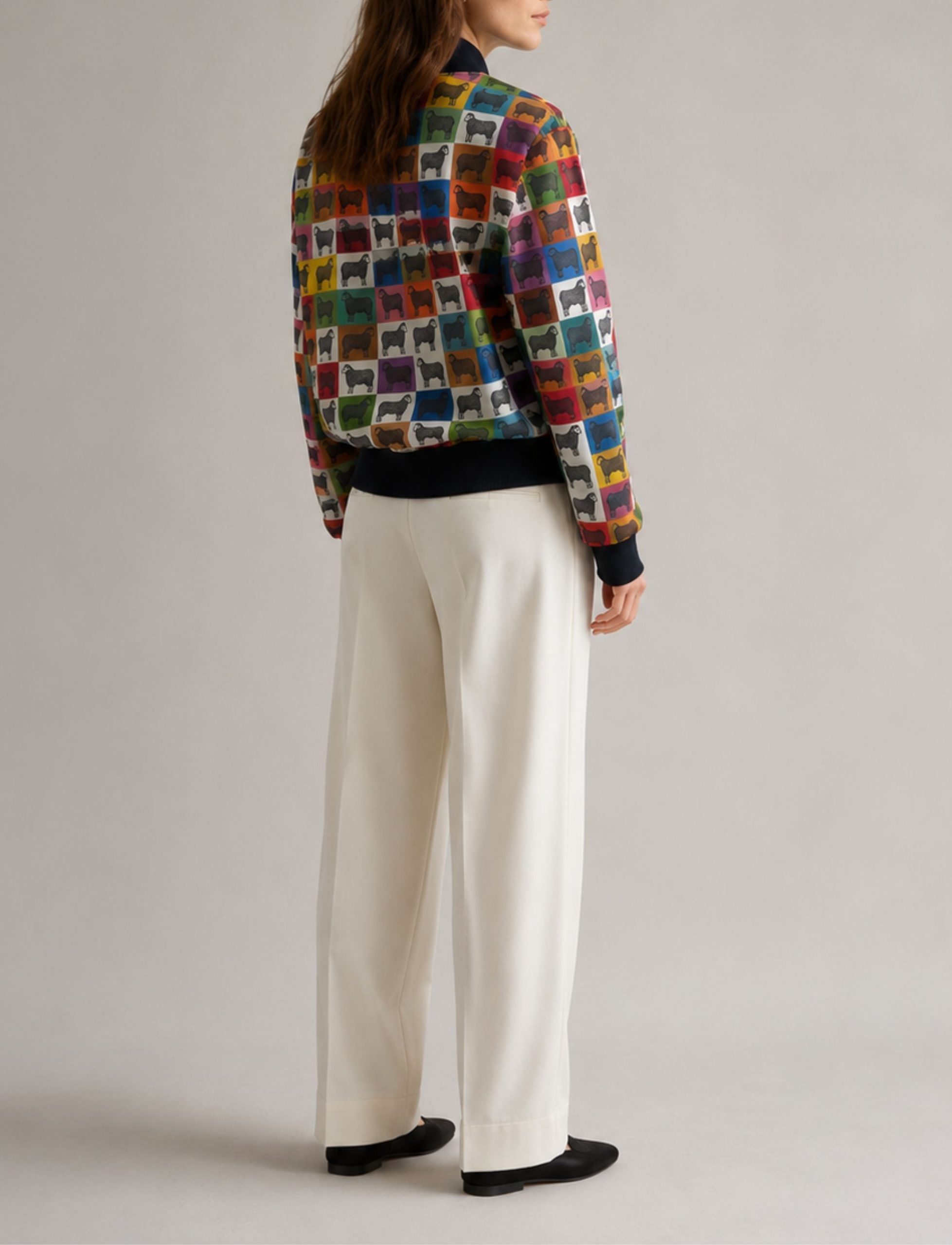 Sheep Bomber Jacket Back Sheep Bomber Jacket Back